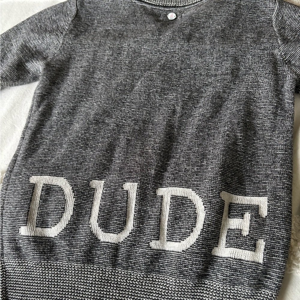 Ikks Black and Cream Knit Sweater